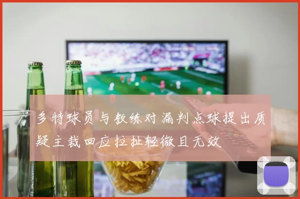 多特球员与教练对漏判点球提出质疑主裁回应拉扯轻微且无效